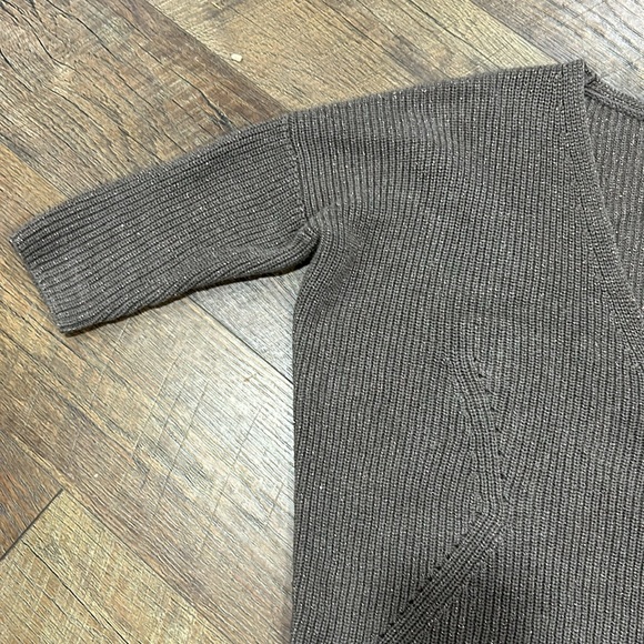 Express Brown with Gold Sparkles Cotton Sweater Size XS - Picture 13 of 13
